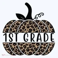 1st Grade Leopard Pumpkin Bucket Hat thumb 4