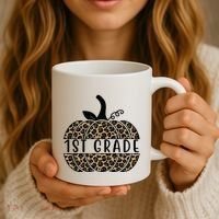 1st Grade Leopard Pumpkin Coffee Mug thumb 3