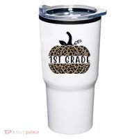 1st Grade Leopard Pumpkin Tumbler thumb 0