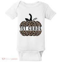 1st Grade Leopard Pumpkin Baby Bodysuit thumb 0
