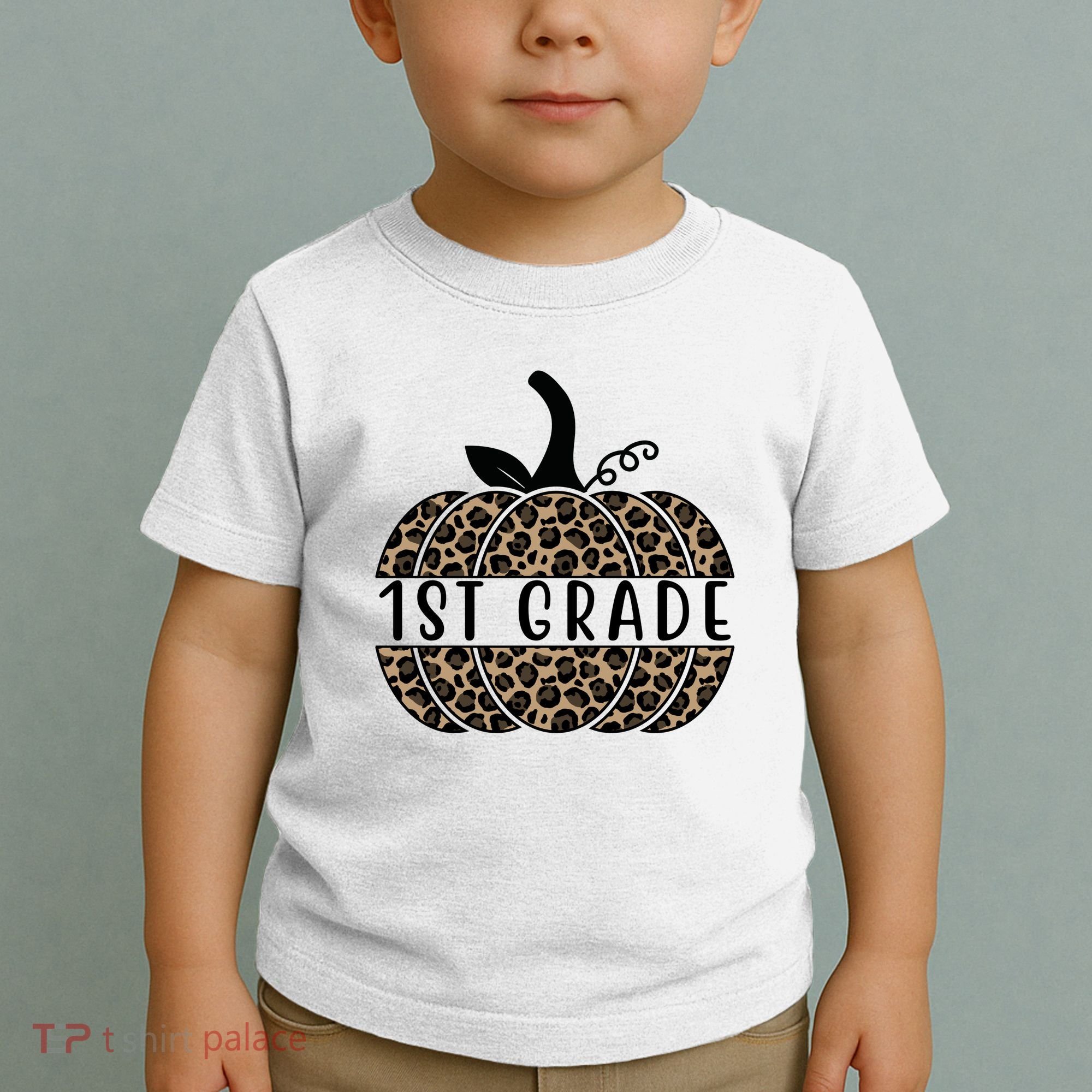 1st Grade Leopard Pumpkin Toddler T-Shirt