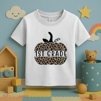 1st Grade Leopard Pumpkin Toddler T-Shirt thumb 3