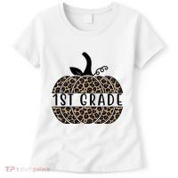 1st Grade Leopard Pumpkin Women's T-Shirt thumb 0