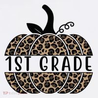 1st Grade Leopard Pumpkin Women's T-Shirt thumb 6