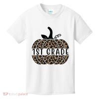 1st Grade Leopard Pumpkin Kids T-Shirt thumb 0