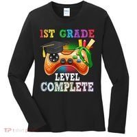 1St Grade Level Complete Last Day Of School Graduation Women's Long Sleeve Shirt thumb 0