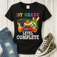 1St Grade Level Complete Last Day Of School Graduation Women's T-Shirt thumb 3