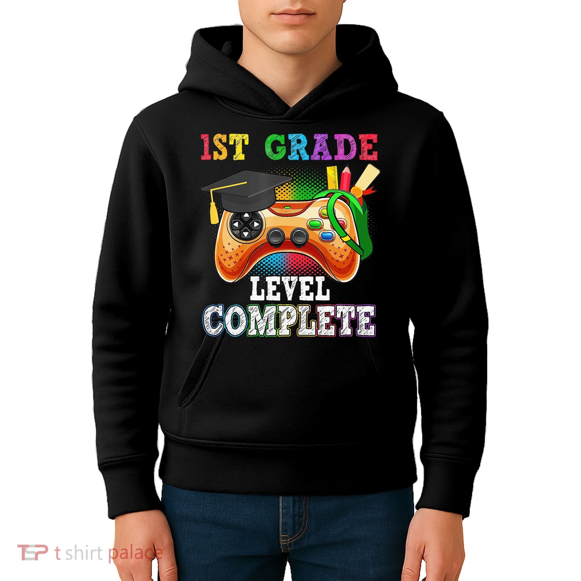1St Grade Level Complete Last Day Of School Graduation Kids Hoodie