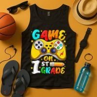 1St Grade Level Unlocked Game On 1St Grade Back To School Tank Top thumb 4