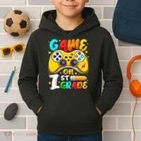 1St Grade Level Unlocked Game On 1St Grade Back To School Kids Hoodie thumb 2
