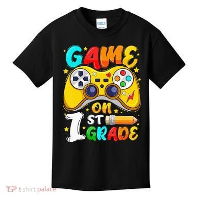 1St Grade Level Unlocked Game On 1St Grade Back To School Kids T-Shirt