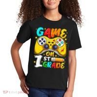1St Grade Level Unlocked Game On 1St Grade Back To School Kids T-Shirt thumb 2