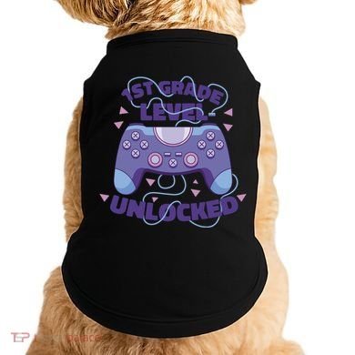 1st Grade Level Unlocked Back To School Gamer Doggie Tank
