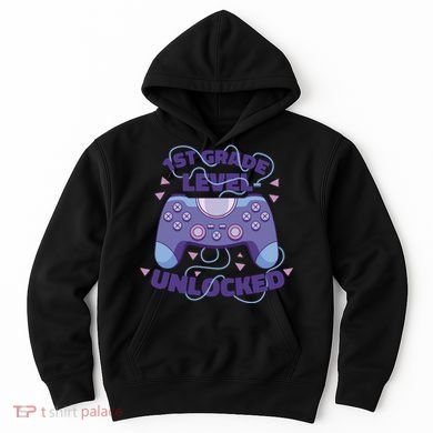 1st Grade Level Unlocked Back To School Gamer Hoodie