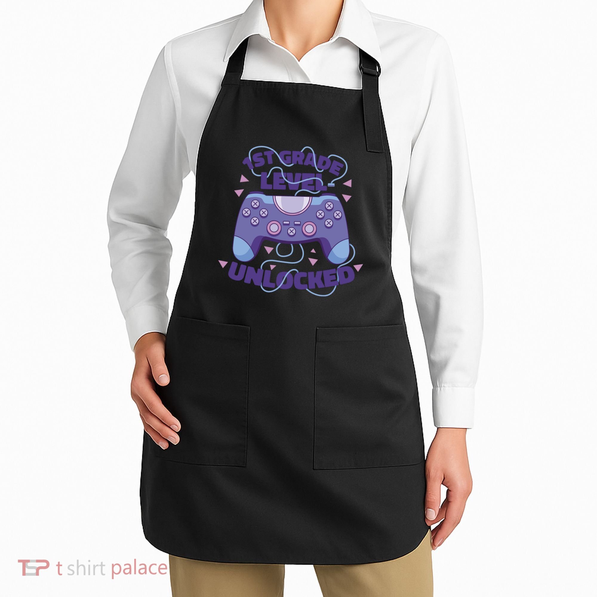 1st Grade Level Unlocked Back To School Gamer Apron