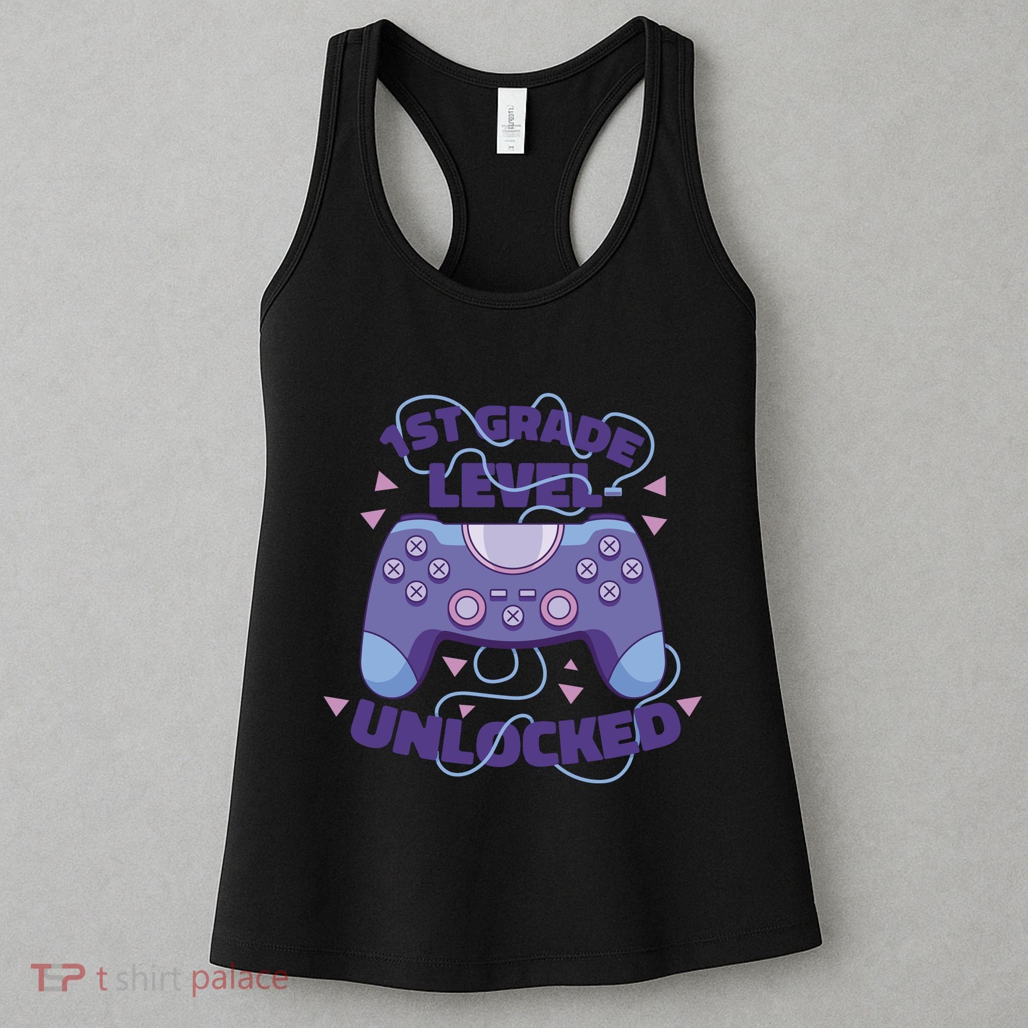 1st Grade Level Unlocked Back To School Gamer Women's Tank Top