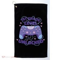 1st Grade Level Unlocked Back To School Gamer Golf Towel thumb 0
