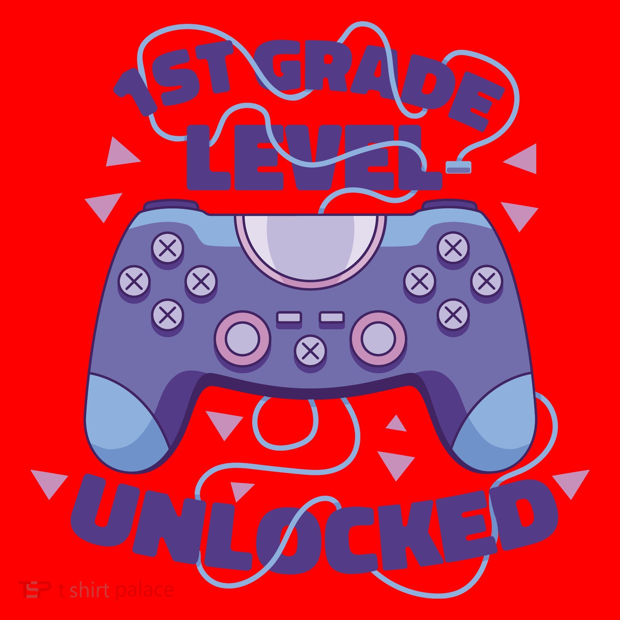 1st Grade Level Unlocked Back To School Gamer Santa Hat