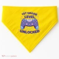 1st Grade Level Unlocked Back To School Gamer USA-Made Doggie Bandana thumb 0