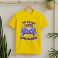 1st Grade Level Unlocked Back To School Gamer T-Shirt thumb 2