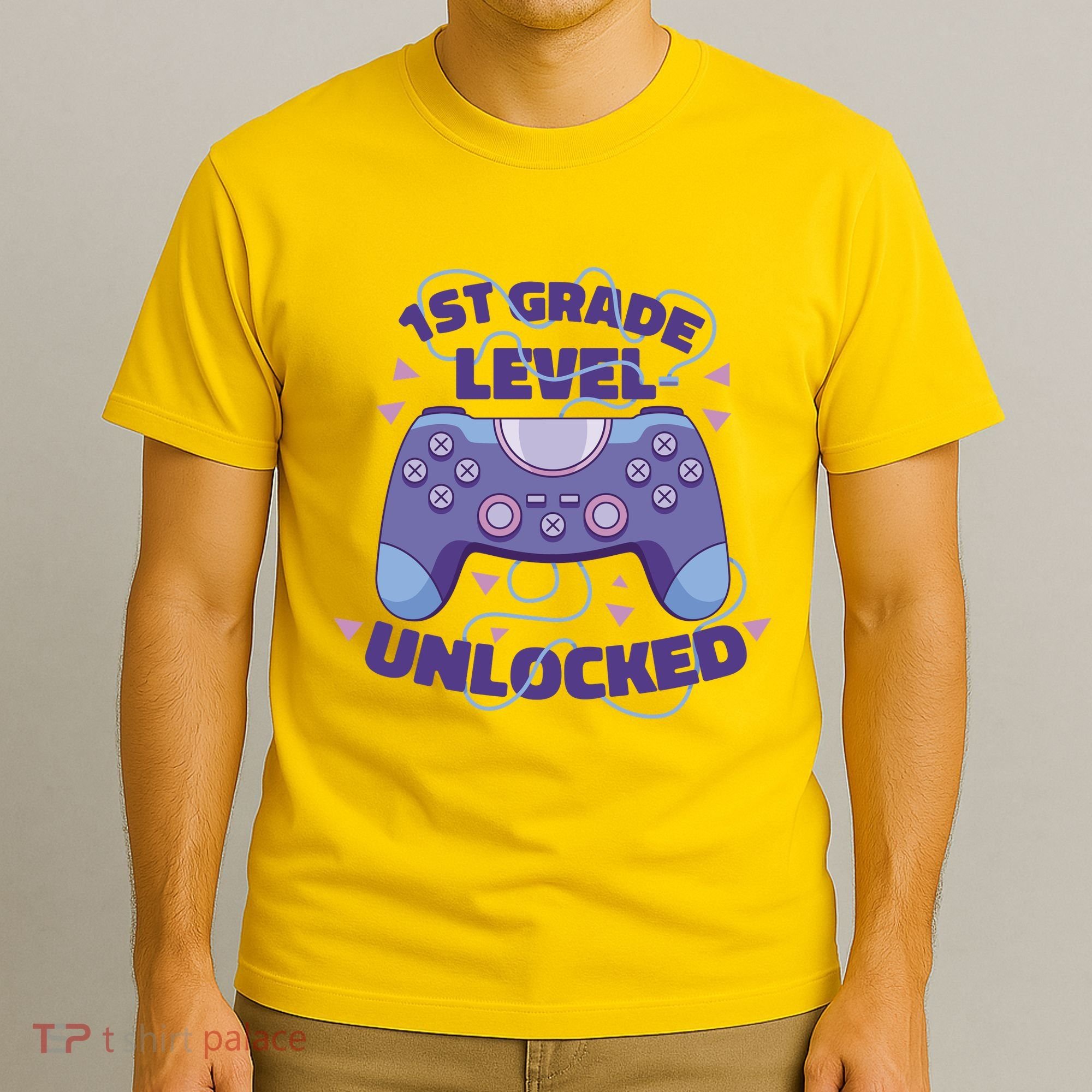 1st Grade Level Unlocked Back To School Gamer T-Shirt