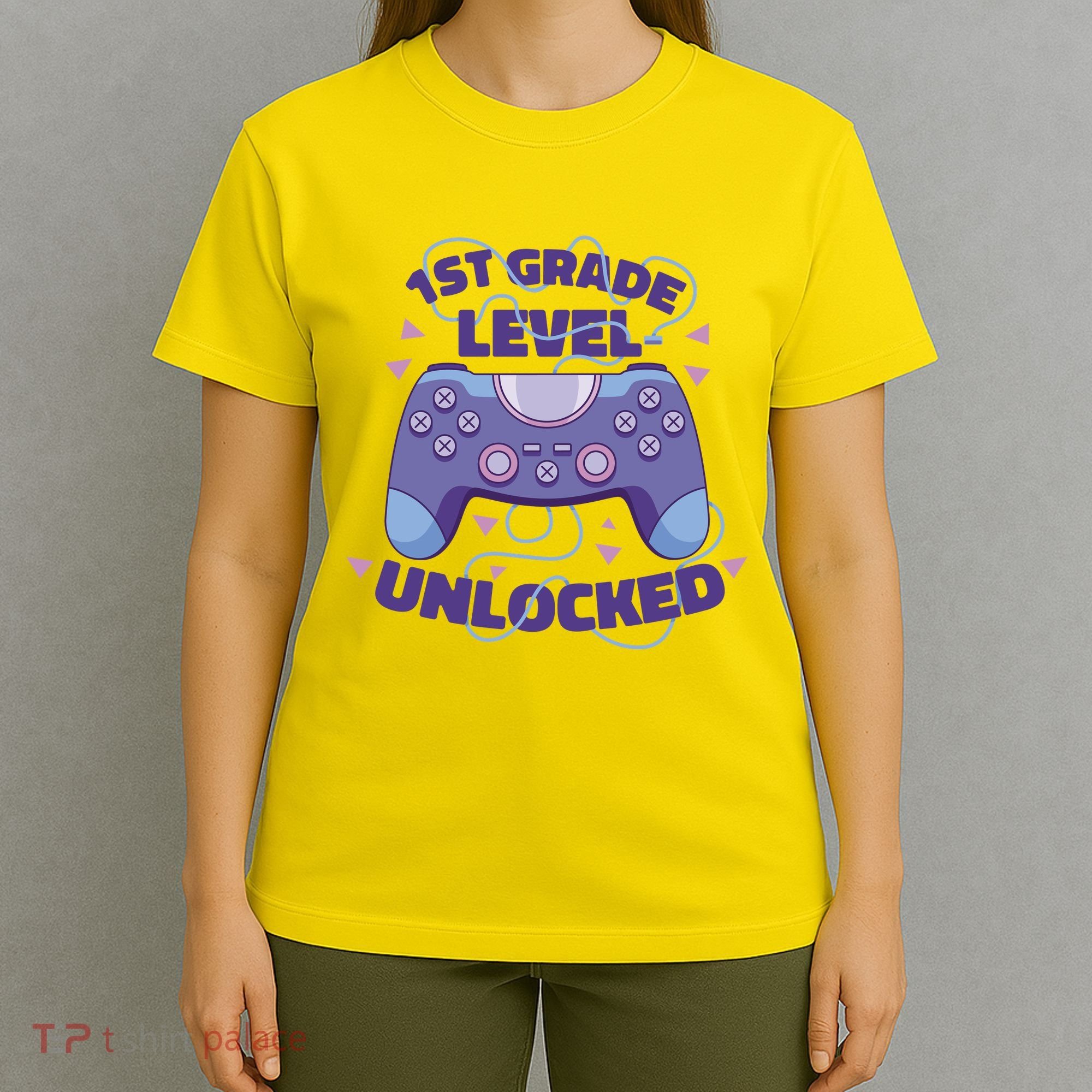 1st Grade Level Unlocked Back To School Gamer T-Shirt