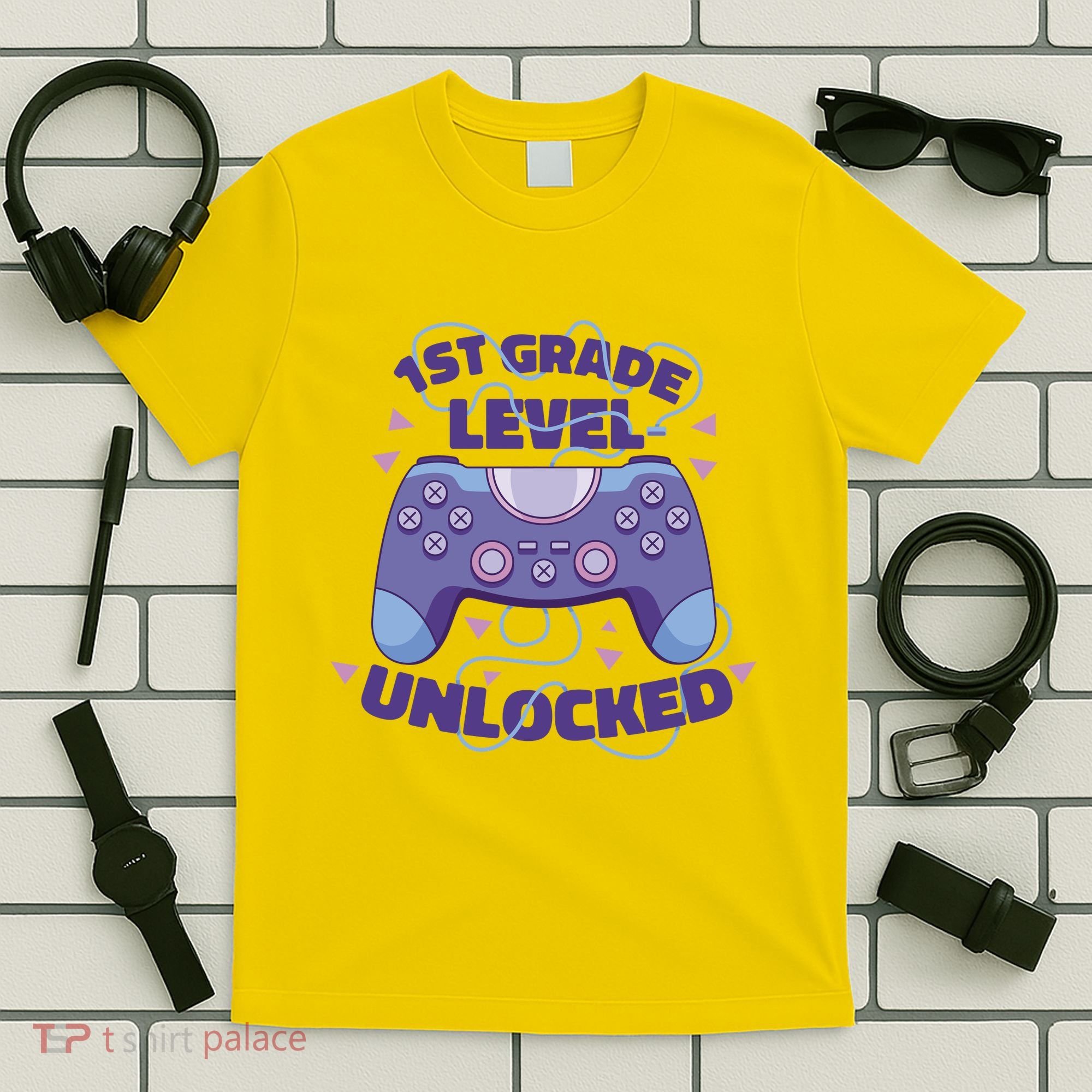 1st Grade Level Unlocked Back To School Gamer T-Shirt