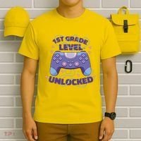 1st Grade Level Unlocked Back To School Gamer T-Shirt thumb 6