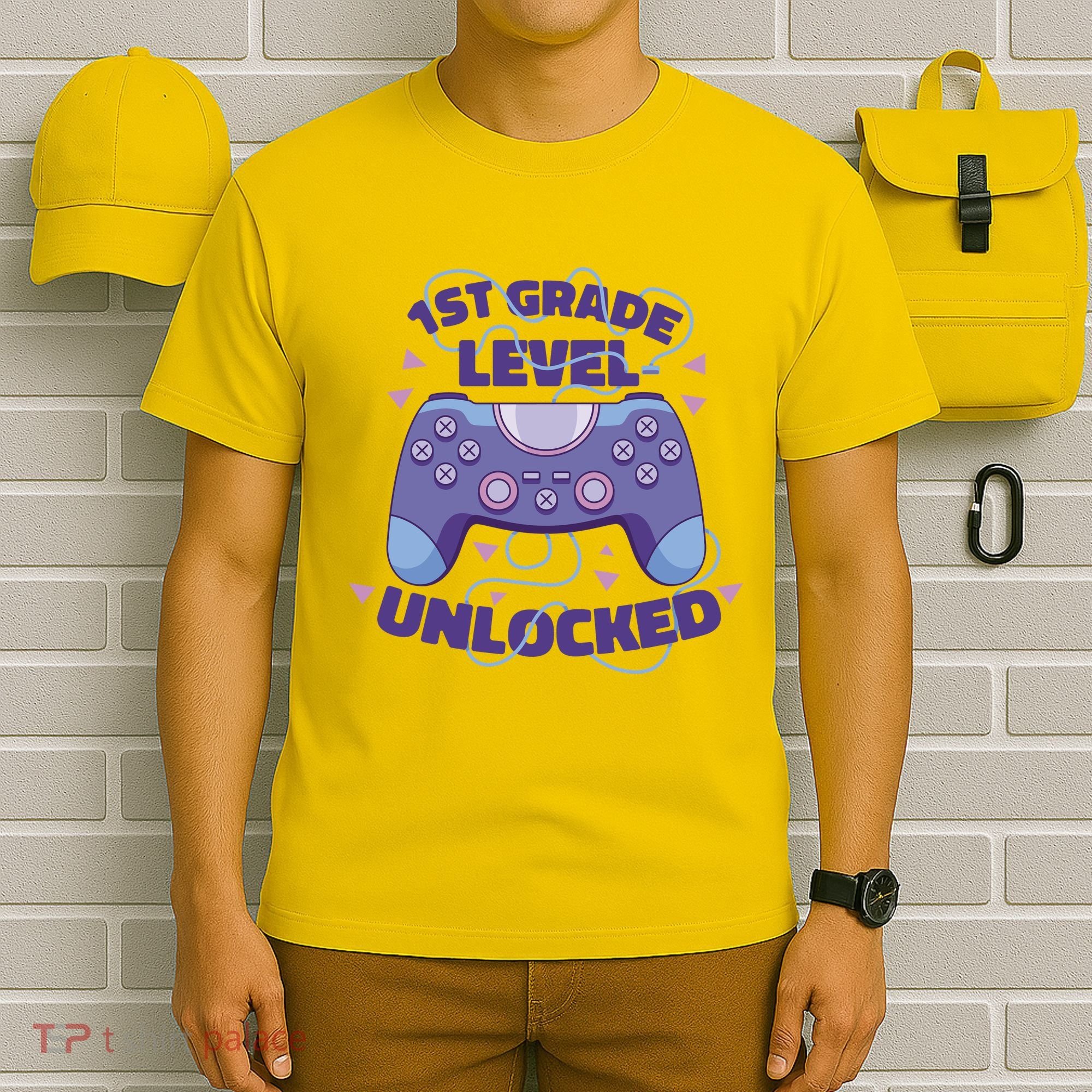 1st Grade Level Unlocked Back To School Gamer T-Shirt
