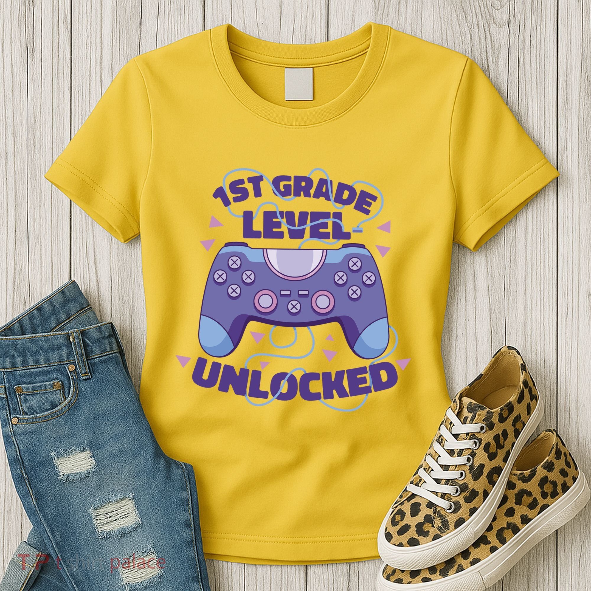 1st Grade Level Unlocked Back To School Gamer Women's T-Shirt