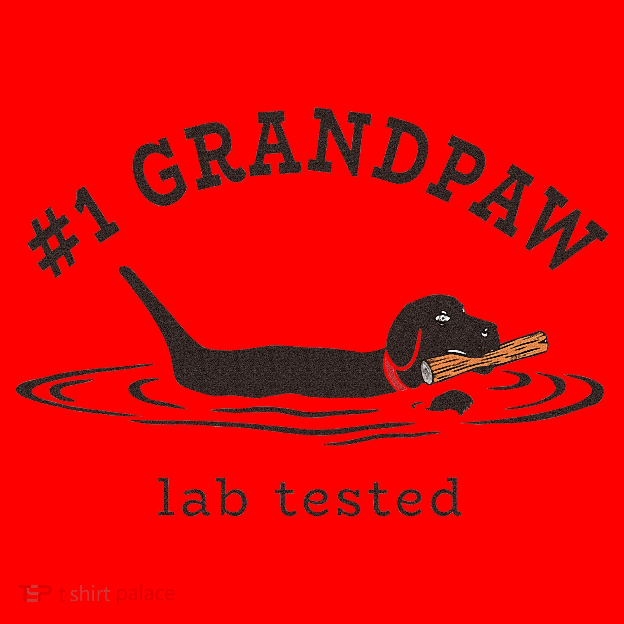 1 Grandpaw Lab Tested Pun Labrador Retriever Grandpa Santa Hat