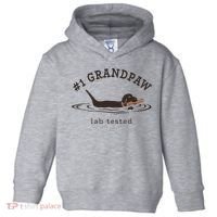 1 Grandpaw Lab Tested Pun Labrador Retriever Grandpa Toddler Hoodie thumb 0