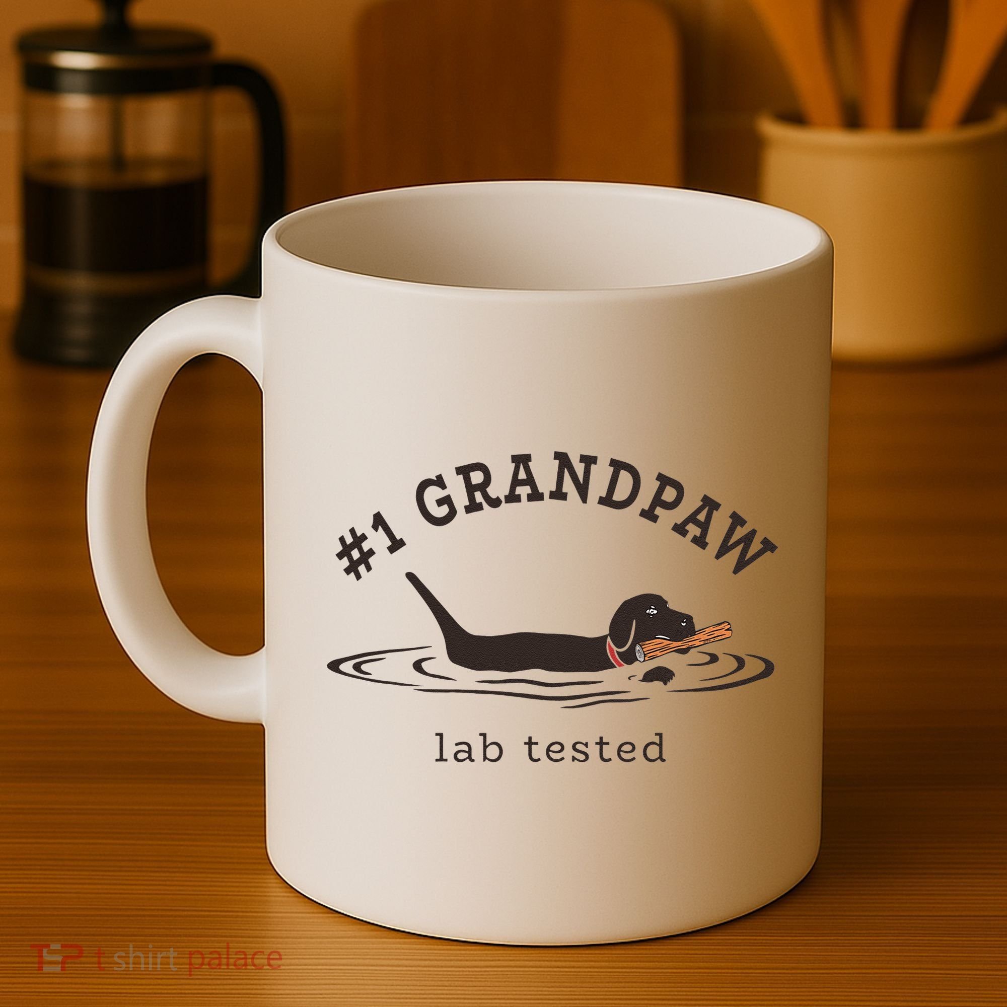 1 Grandpaw Lab Tested Pun Labrador Retriever Grandpa Coffee Mug