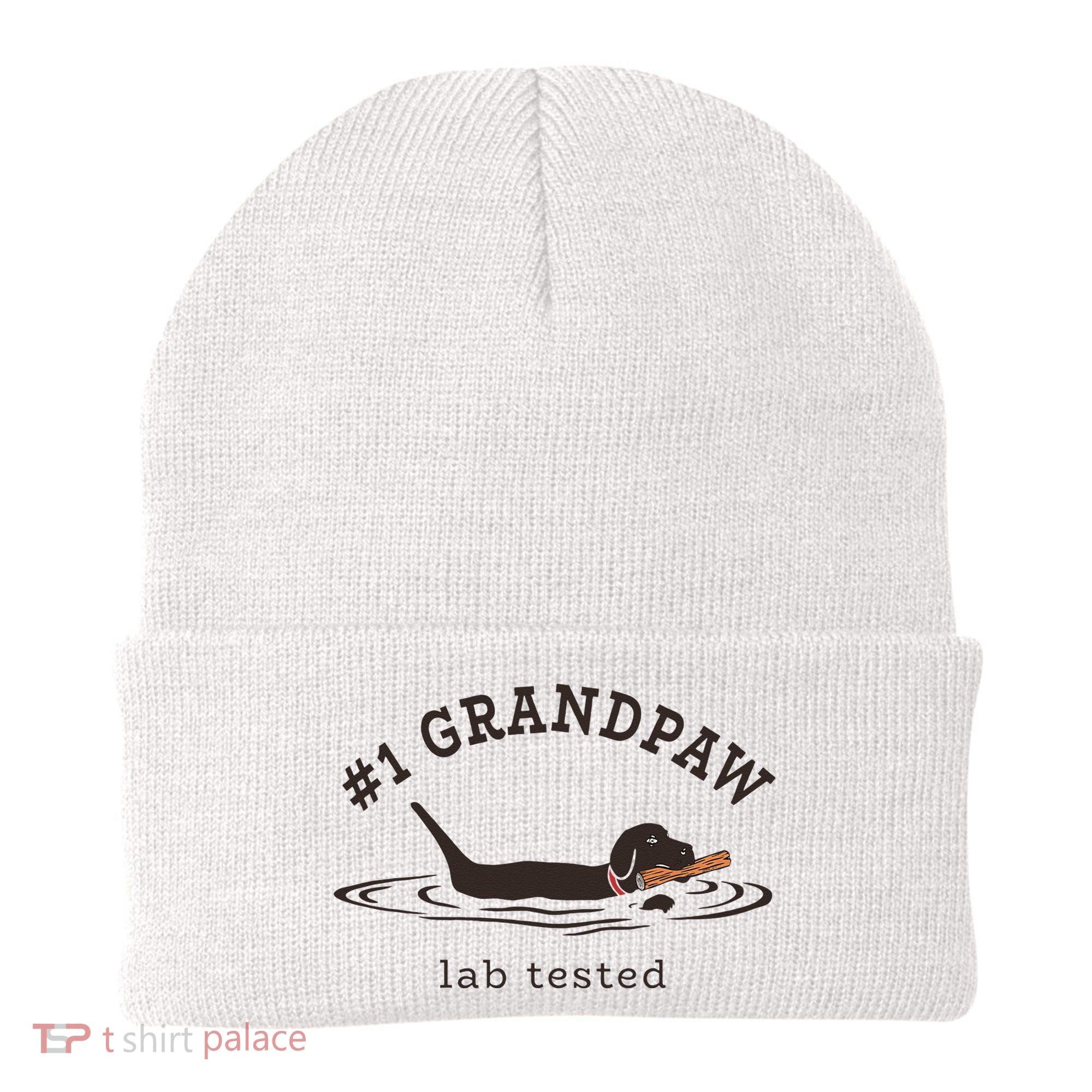 1 Grandpaw Lab Tested Pun Labrador Retriever Grandpa Beanie