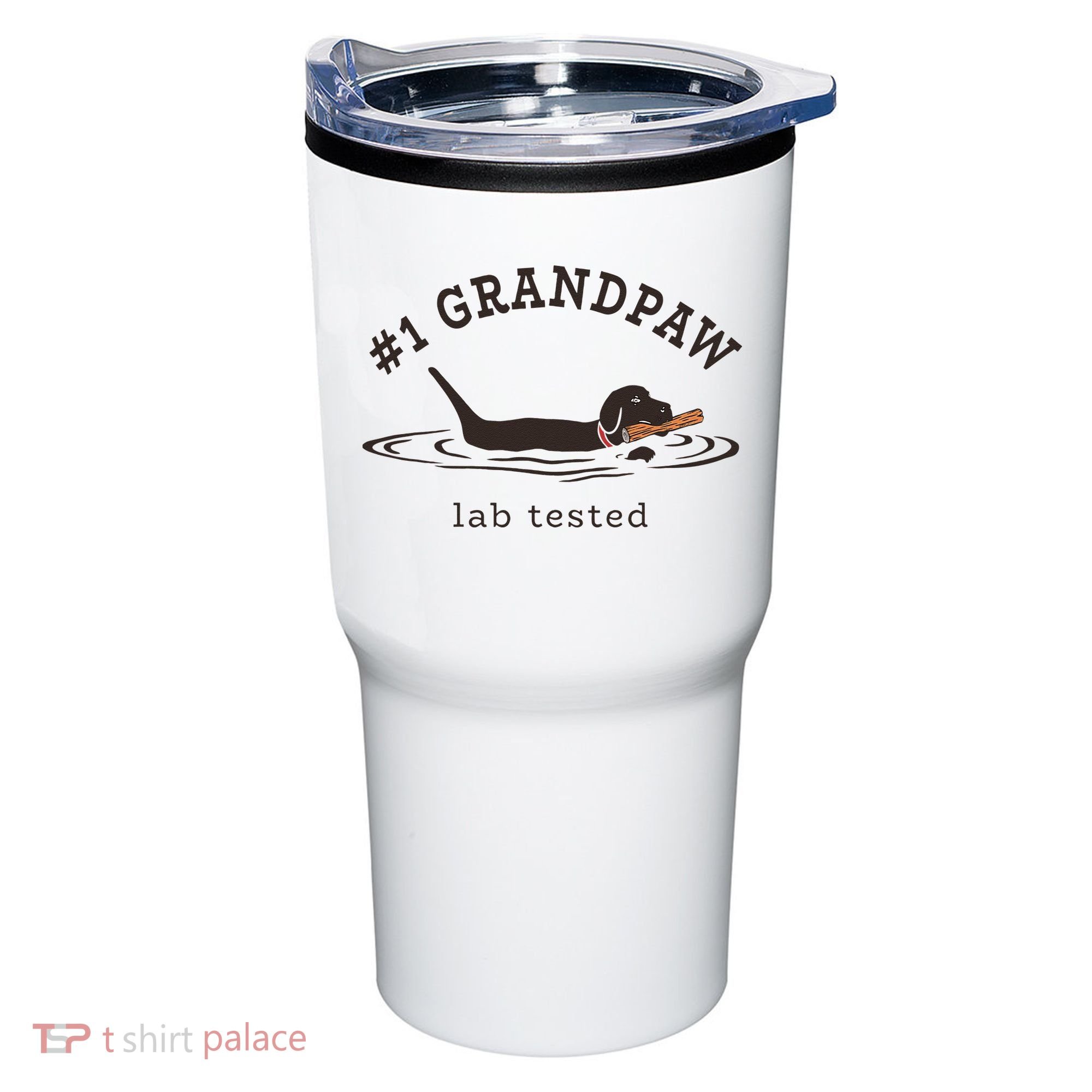 1 Grandpaw Lab Tested Pun Labrador Retriever Grandpa Tumbler