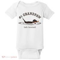 1 Grandpaw Lab Tested Pun Labrador Retriever Grandpa Baby Bodysuit thumb 0