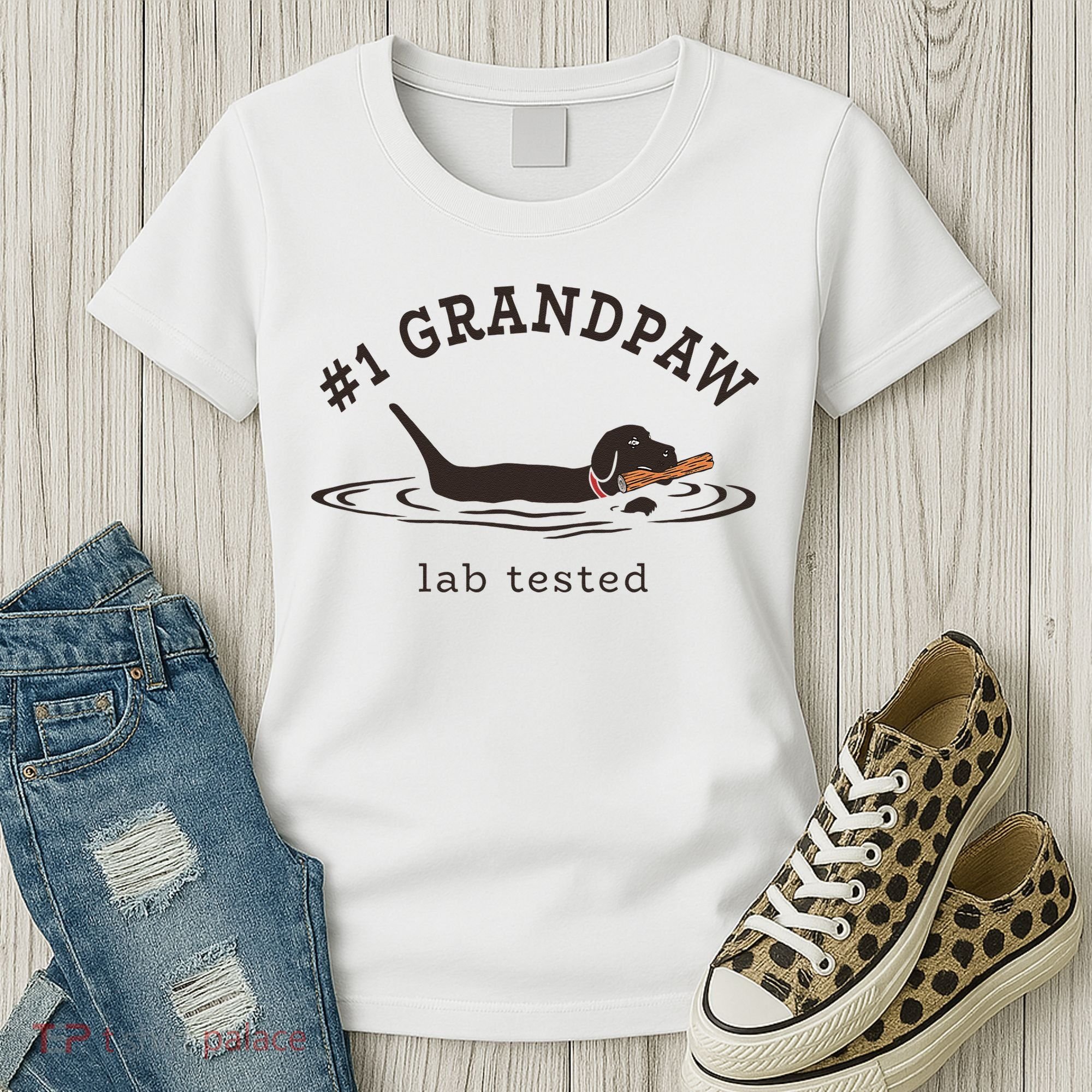 1 Grandpaw Lab Tested Pun Labrador Retriever Grandpa Women's T-Shirt