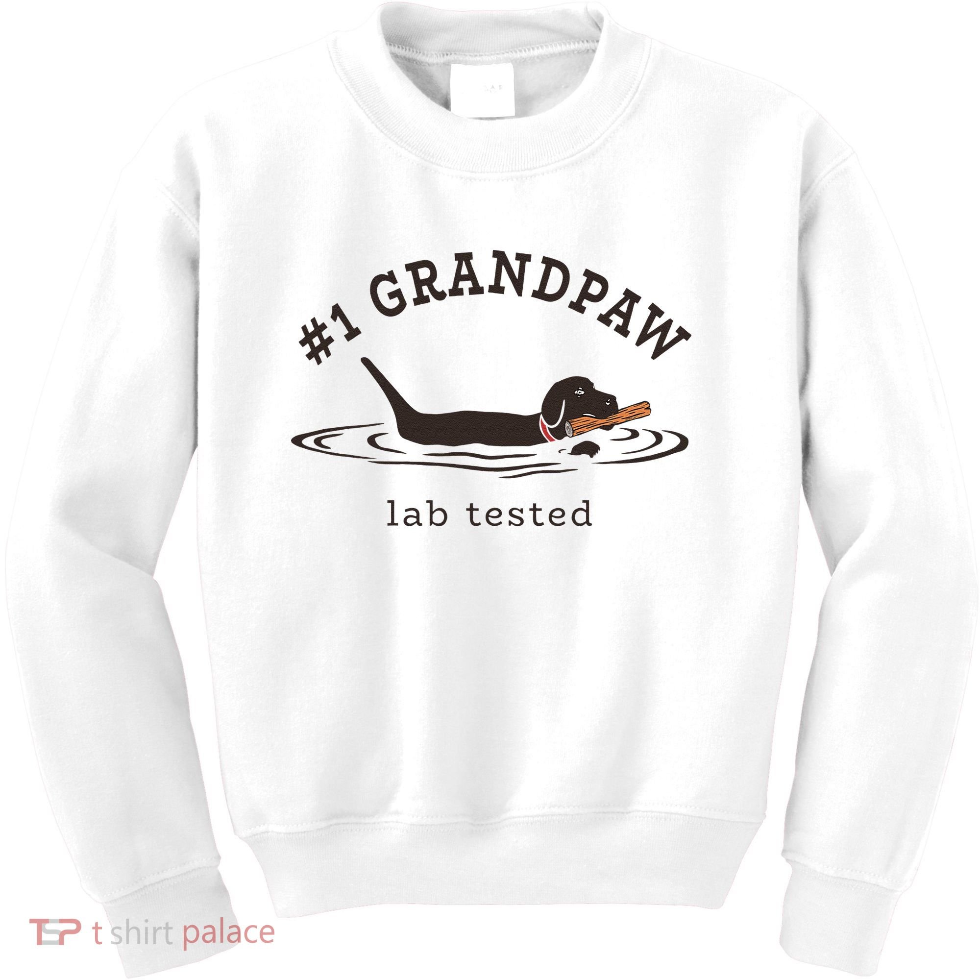 1 Grandpaw Lab Tested Pun Labrador Retriever Grandpa Kids Sweatshirt