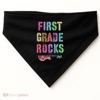 1st GRADE ROCKS Teacher Team Rockstars FIRST Grader Rockstar USA-Made Doggie Bandana thumb 0