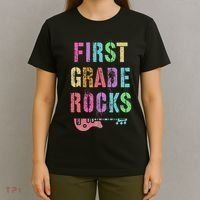1st GRADE ROCKS Teacher Team Rockstars FIRST Grader Rockstar T-Shirt thumb 4