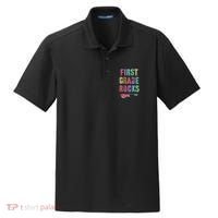 1st GRADE ROCKS Teacher Team Rockstars FIRST Grader Rockstar Dry Zone Grid Polo thumb 0