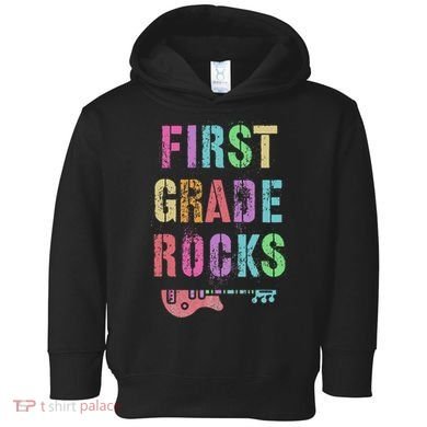 1st GRADE ROCKS Teacher Team Rockstars FIRST Grader Rockstar Toddler Hoodie