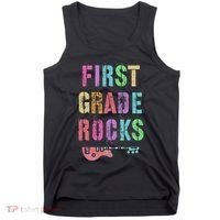 1st GRADE ROCKS Teacher Team Rockstars FIRST Grader Rockstar Tank Top thumb 0