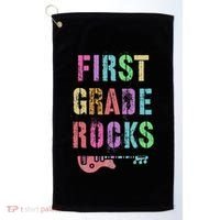 1st GRADE ROCKS Teacher Team Rockstars FIRST Grader Rockstar Golf Towel thumb 0