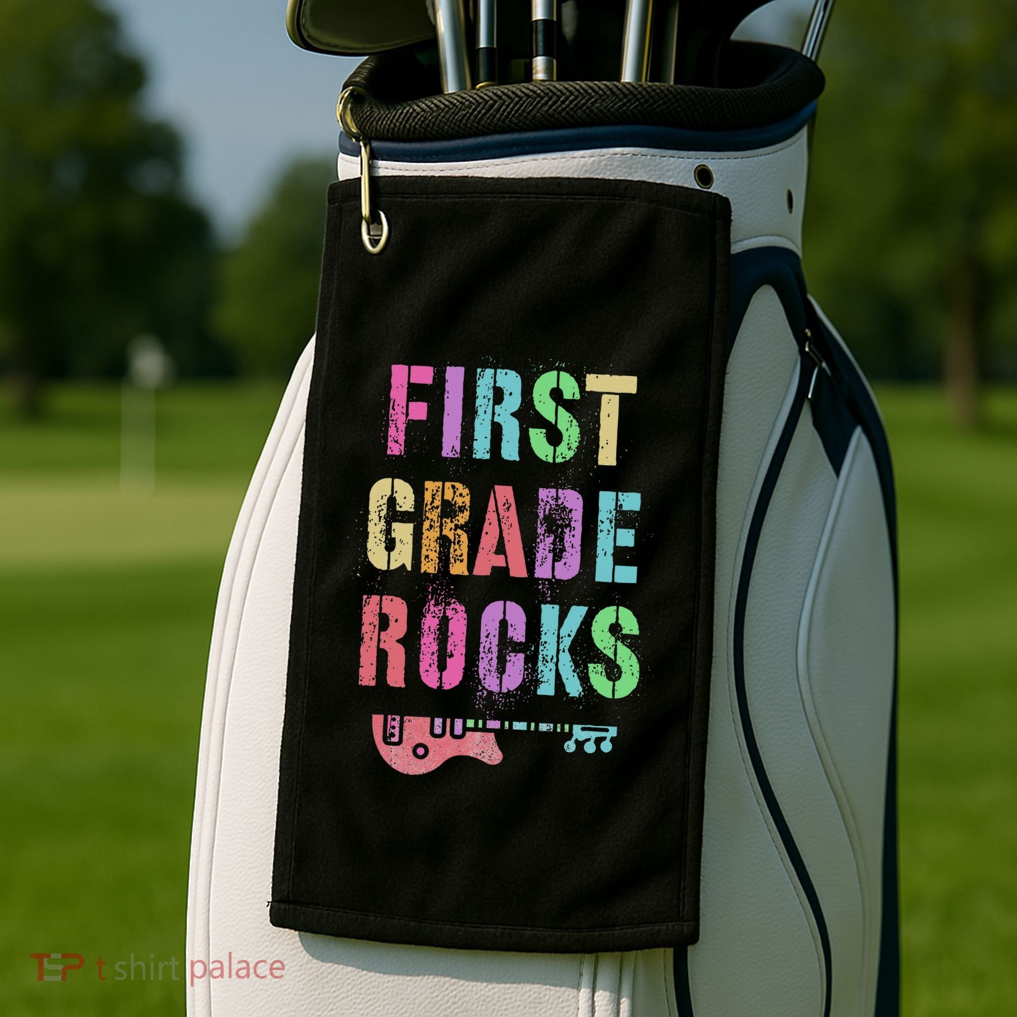 1st GRADE ROCKS Teacher Team Rockstars FIRST Grader Rockstar Golf Towel