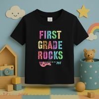 1st GRADE ROCKS Teacher Team Rockstars FIRST Grader Rockstar Toddler T-Shirt thumb 3