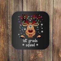 1st Grade Squad Reindeer Christmas Coaster thumb 0