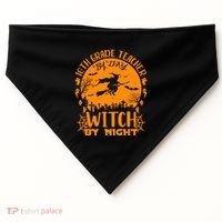 10Th Grade Teacher By Day Witch By Night Funny Halloween Gift USA-Made Doggie Bandana thumb 0