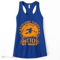 10Th Grade Teacher By Day Witch By Night Funny Halloween Gift Women's Tank Top thumb 0