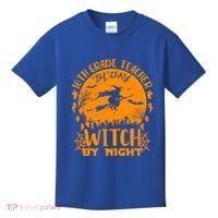 10Th Grade Teacher By Day Witch By Night Funny Halloween Gift Kids T-Shirt thumb 0